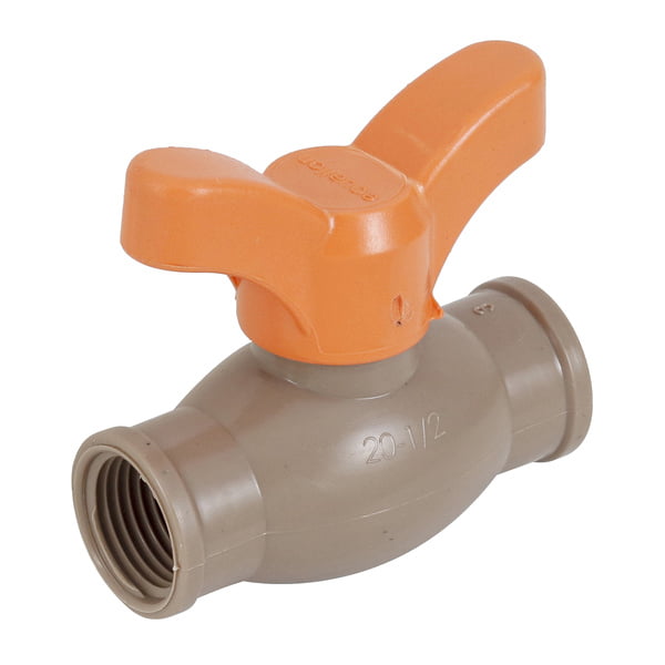 Registro Esférico Roscável 1/2" Marrom - Duro PVC