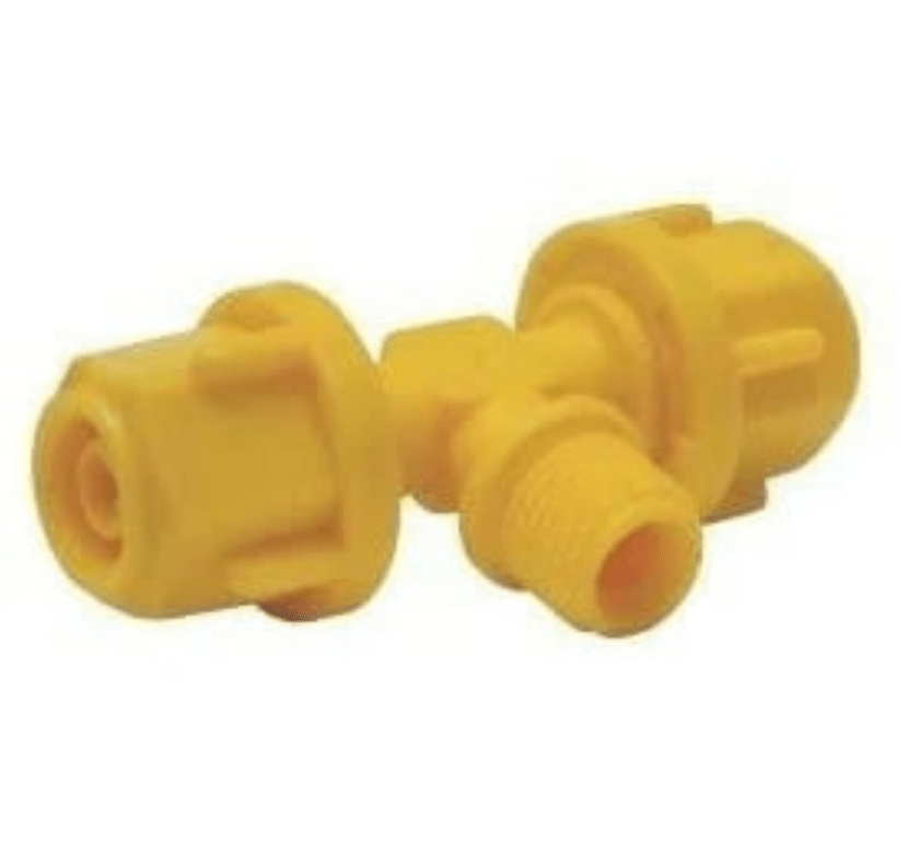 Tê 1/4” x 8 x 8mm Implebras