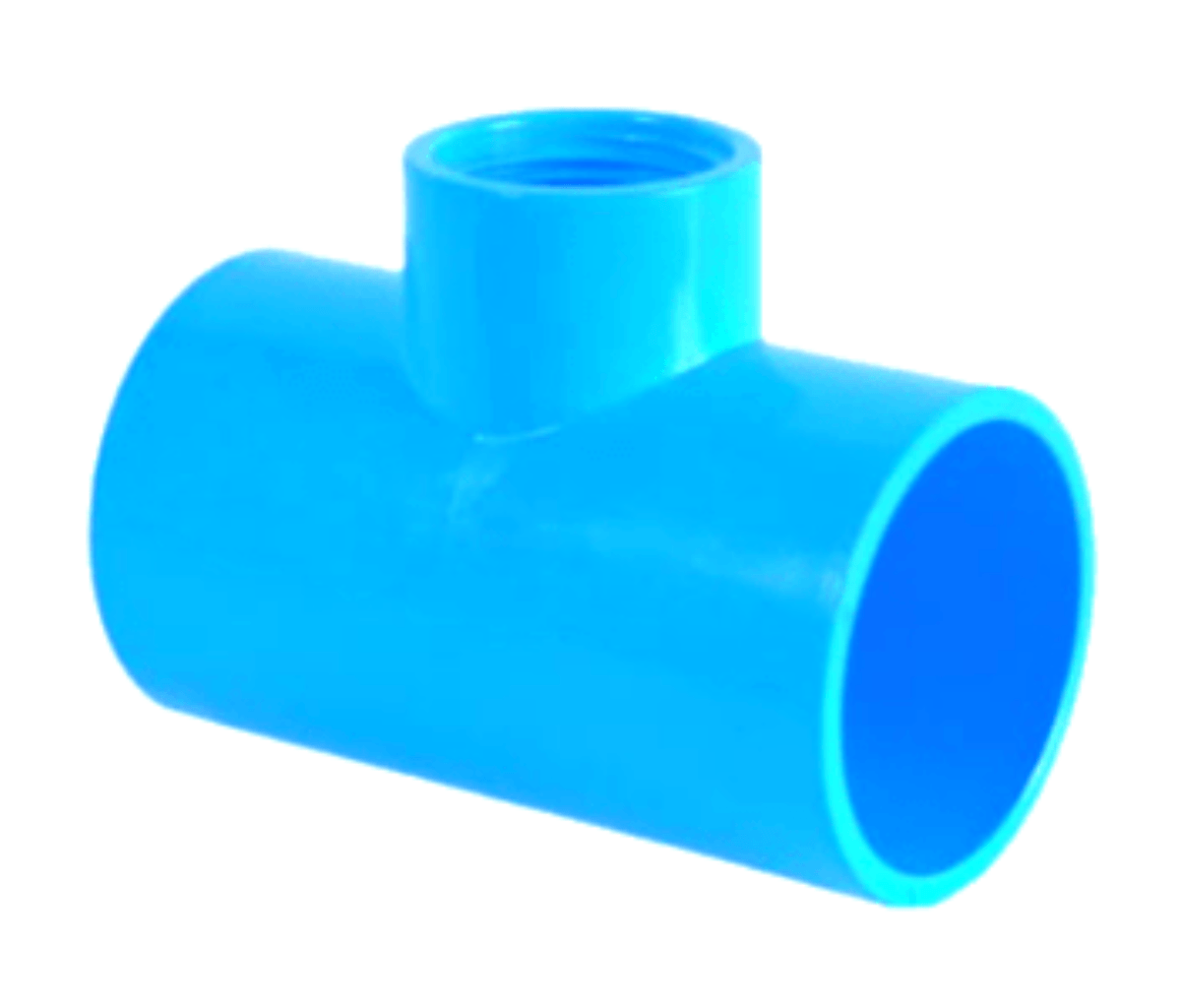 Te PVC Redução Roscável Derivação Azul