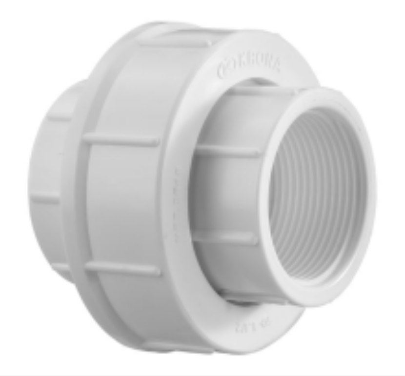 União Roscável em PVC 2 POL, 3 POL, 4 POL