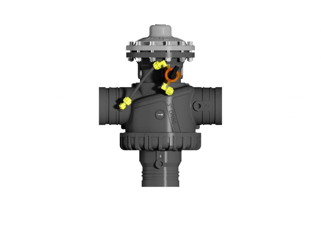 Válvula de Retrolavagem H33VR – 3" Com acessórios (1461) - Acoplamentos: 2 - Niples: 2