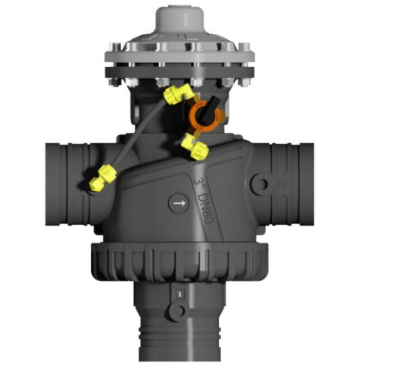 Válvula de Retrolavagem H33VR – 3" Com acessórios (1461) - Acoplamentos: 2 - Niples: 2
